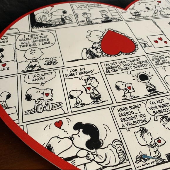 Vintage Peanuts Camp Snoopy Schulz Valentines Heart Comic Strip Art - Picture 2 of 8
